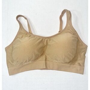 Underoutfit Bra Womens XL Nude Wireless T-Shirt Bra Style 458 Comfort Shaping